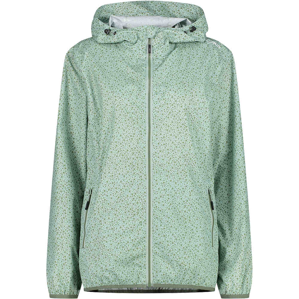 Woman jacket rain fix hood chubasquero mujer Verde (38)
