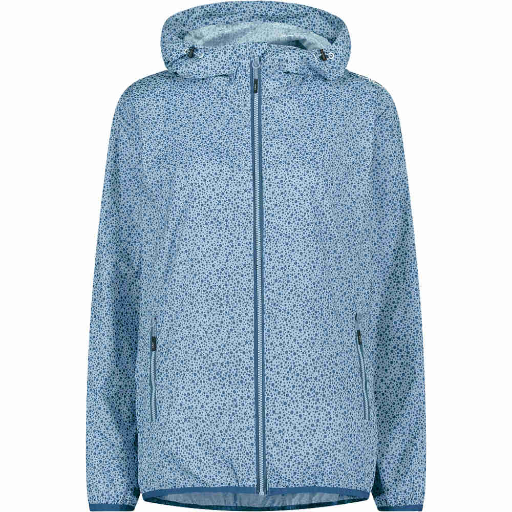Woman jacket rain fix hood chubasquero mujer Azul (38)