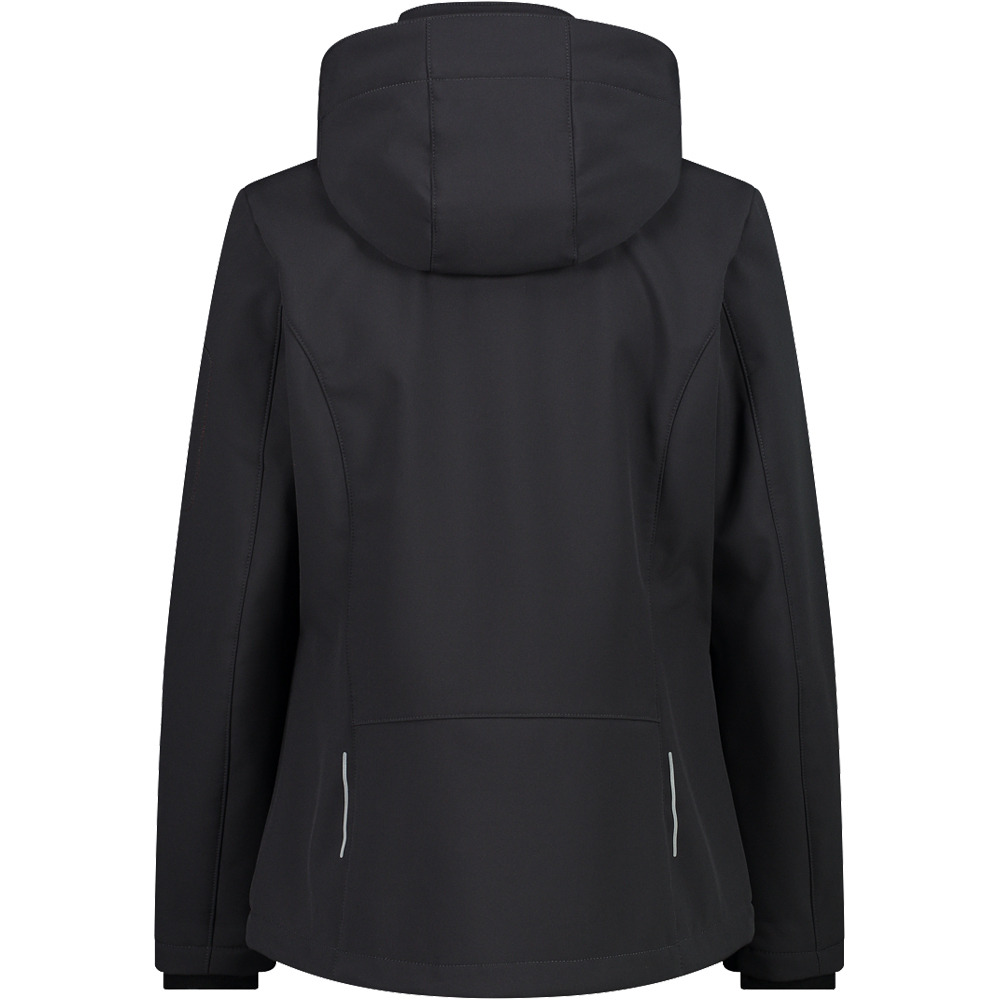 Cmp chaqueta softshell mujer WOMAN JACKET ZIP HOOD vista trasera