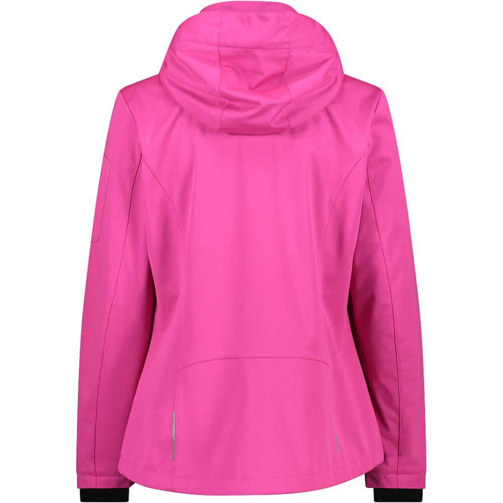 Cmp chaqueta softshell mujer WOMAN JACKET ZIP HOOD vista trasera