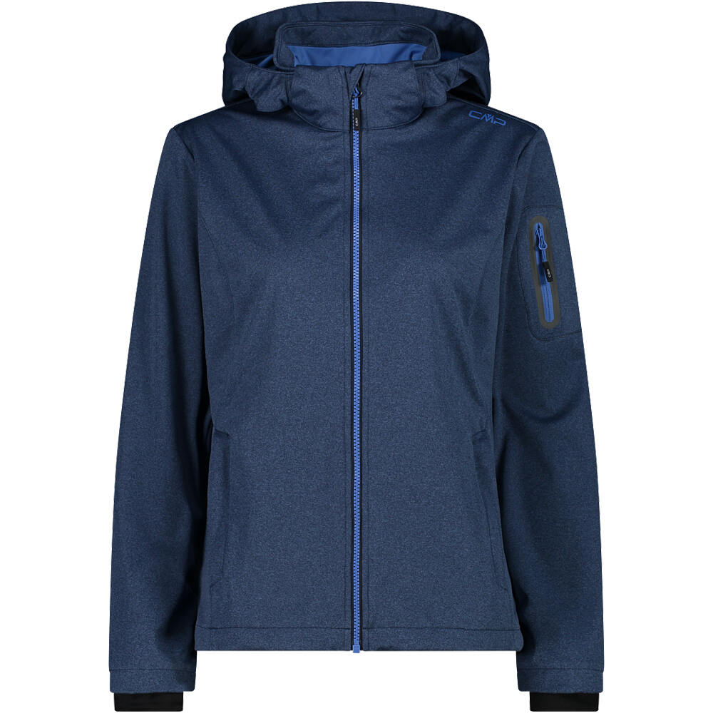 Woman jacket zip hood chaqueta softshell mujer Azul (36)