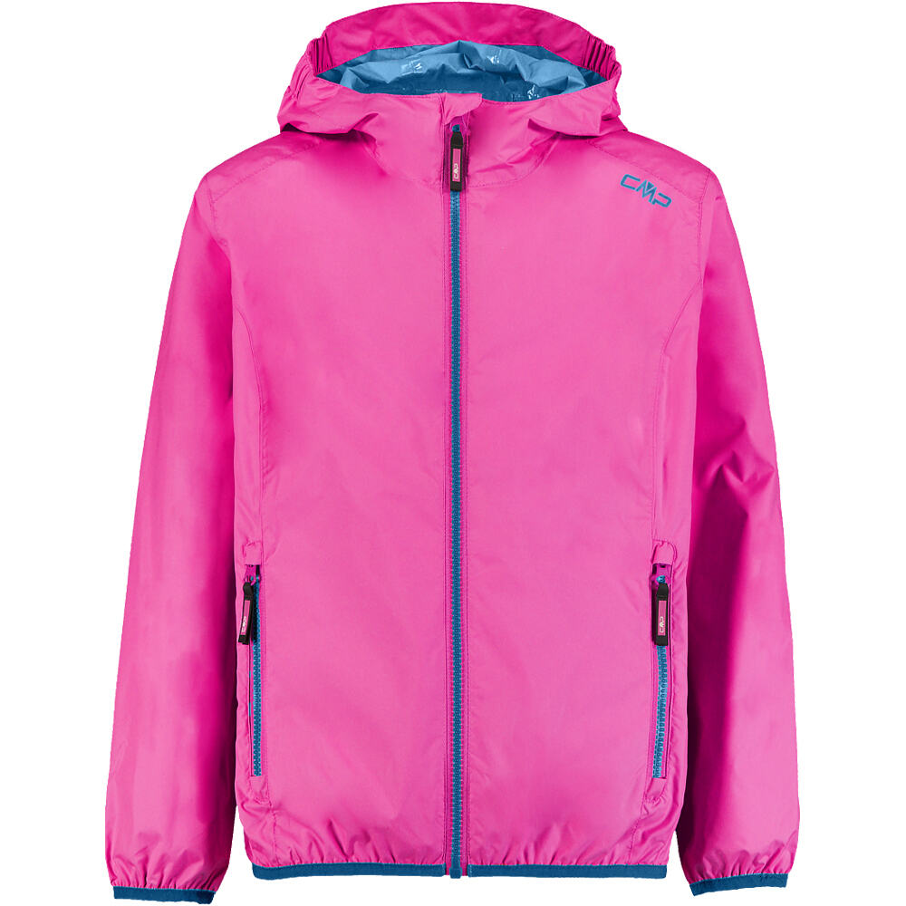 Cmp chubasquero niña KID G JACKET RAIN FIX HOOD vista frontal