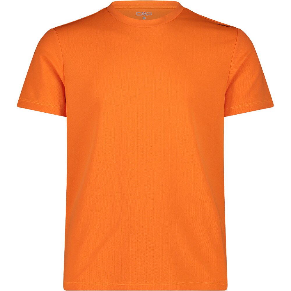 Man co t-shirt camiseta montaña manga corta hombre Naranja (54)