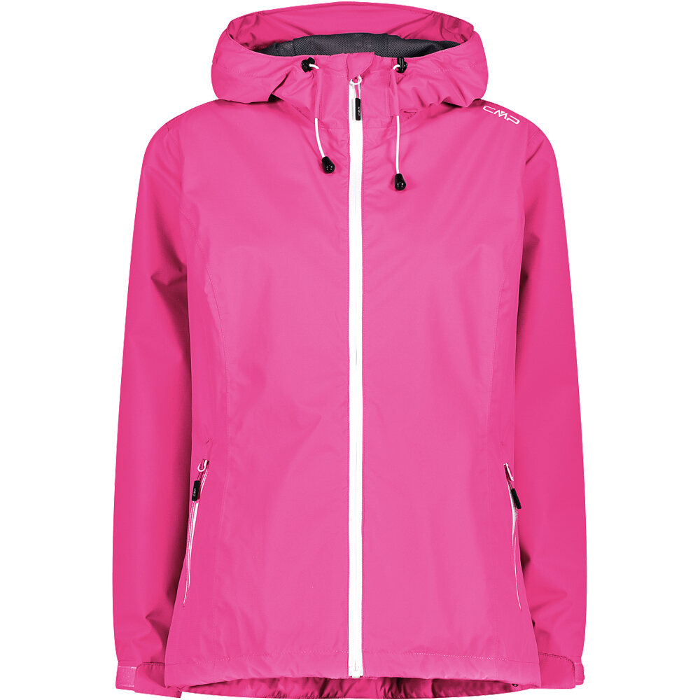 Woman jacket fix hood chaqueta impermeable mujer Rosa (36)