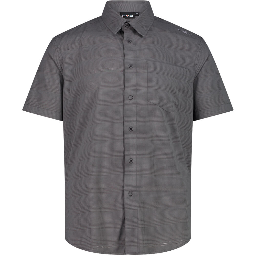 Man shirt camisa montaña manga corta hombre Gris (52)