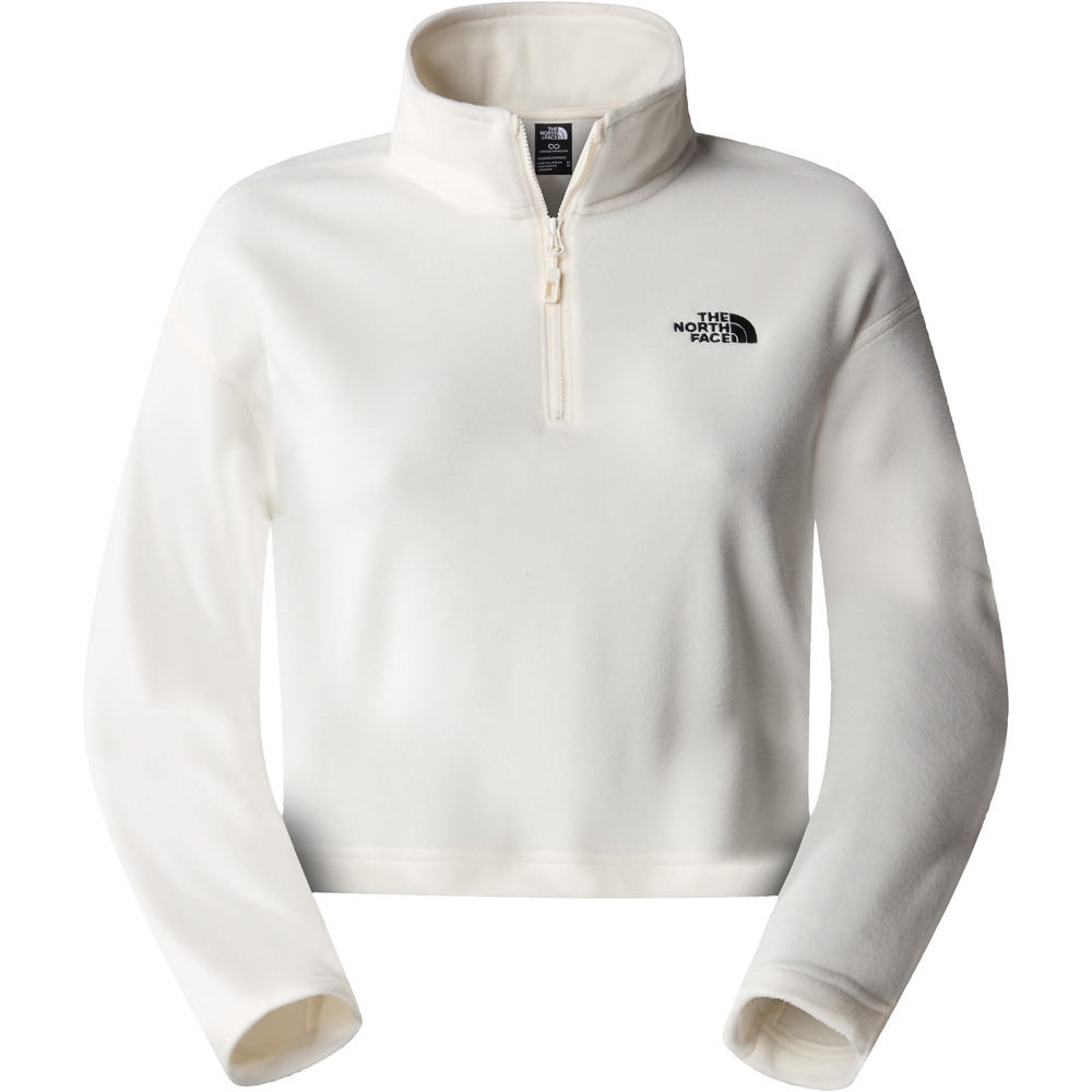 The North Face forro polar mujer W 100 GLACIER CROPPED 1/4 ZIP vista frontal