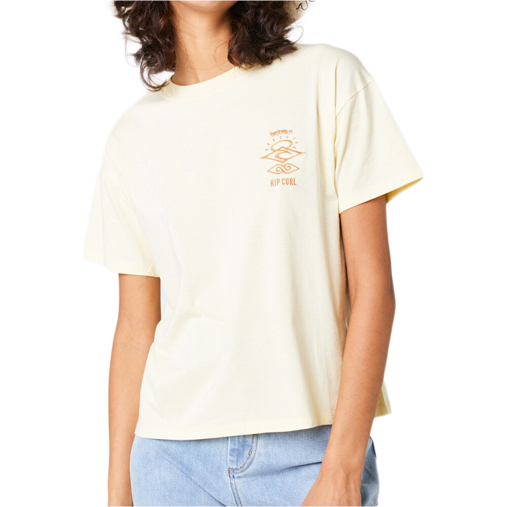 Search icon camiseta manga corta mujer Amarillo (XS)