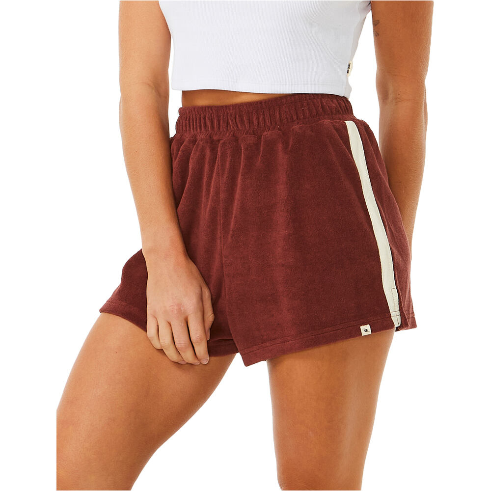 Rip Curl pantalón corto deporte mujer REVIVAL TERRY SHORT vista detalle