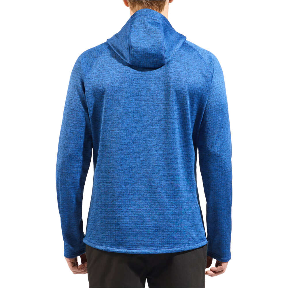 Odlo forro polar hombre Mid layer hoody full zip TENCIA vista trasera