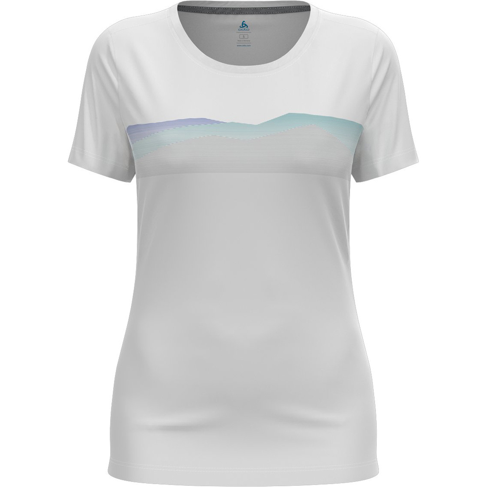 Odlo camiseta montaña manga corta mujer T-shirt crew neck s/s F-DRY RIDGELINE vista frontal