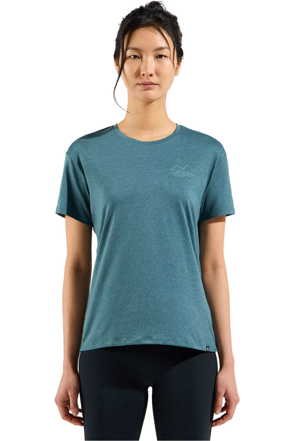 Ascent sun camiseta montaña manga corta mujer Gris (S)