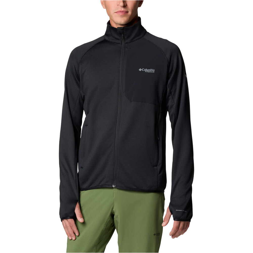 Triple canyon grid forro polar hombre Negro (XXL)