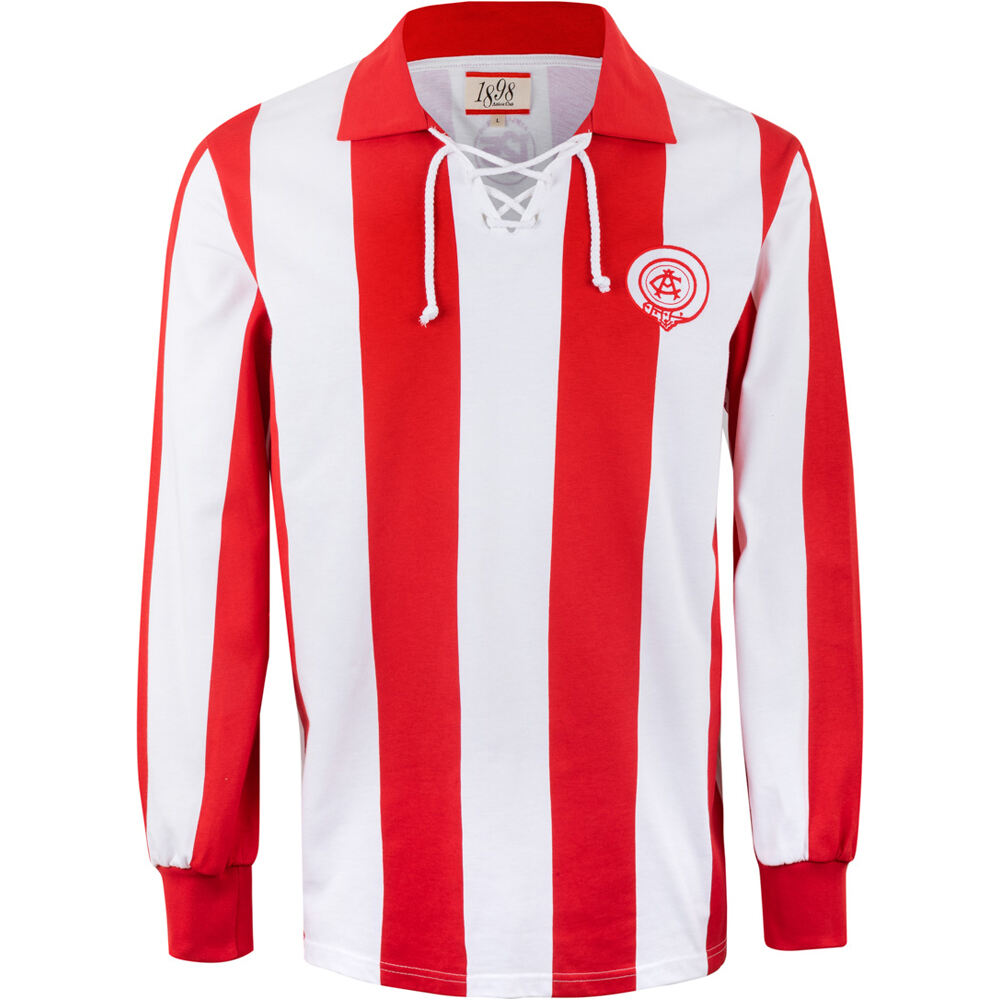 Athletic Club camiseta de fútbol oficiales CAM M/L RETRO ZURIGORRIA RJ BL vista frontal