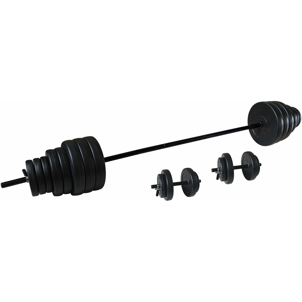 Tunturi vinyl barbell/dumbbeell set 50 k mancuernas