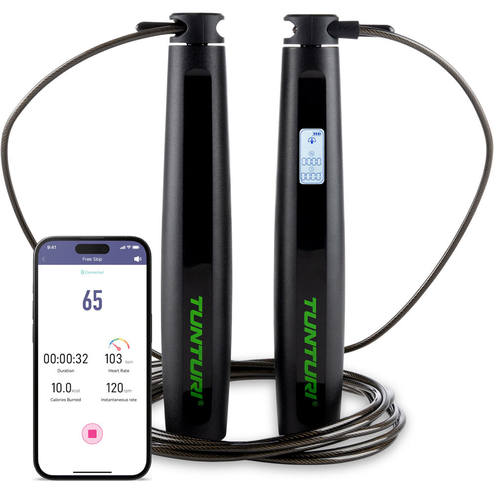 Tunturi smart jump rope with display and app