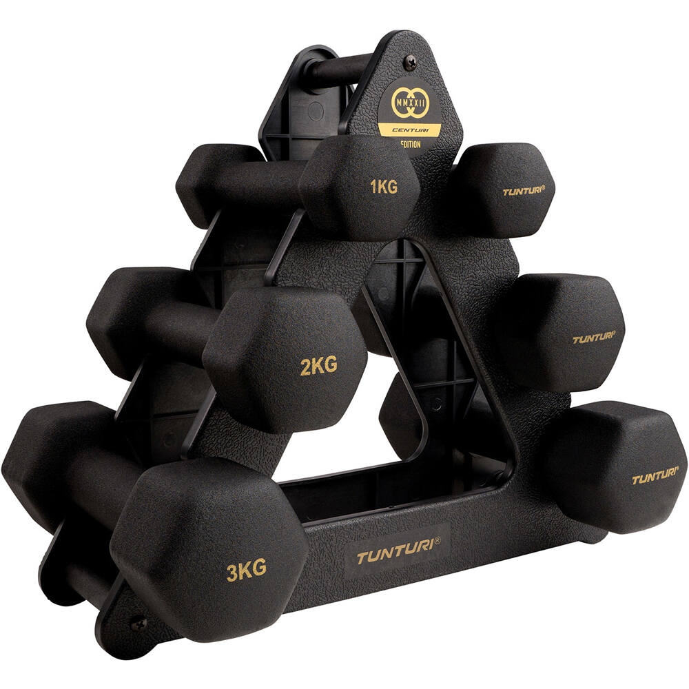 Tunturi centuri neopreen dumbellset 3prsstand mancuernas