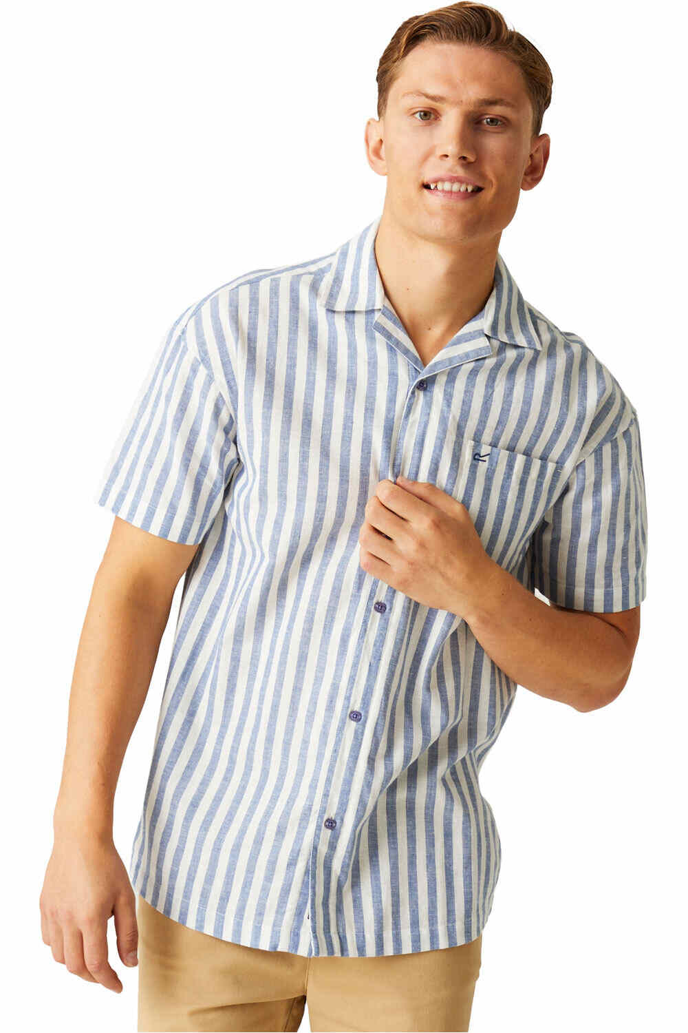 Shorebay camisa montaña manga corta hombre Azul (M)