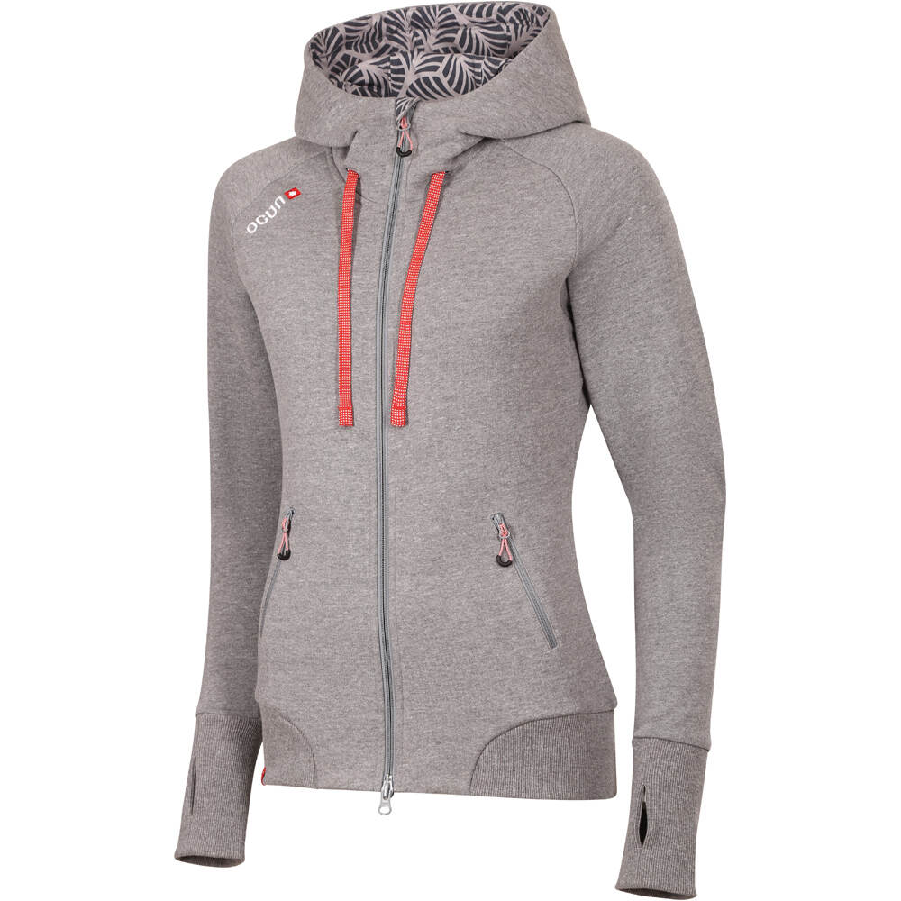 Hoodie zipper women Sudaderas Montaña Mujer Gris