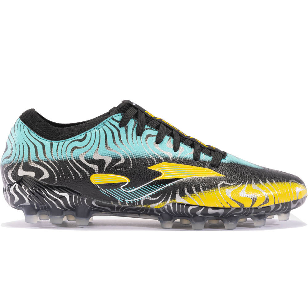 Evolution cup ag botas de futbol cesped artificial Negro (43)