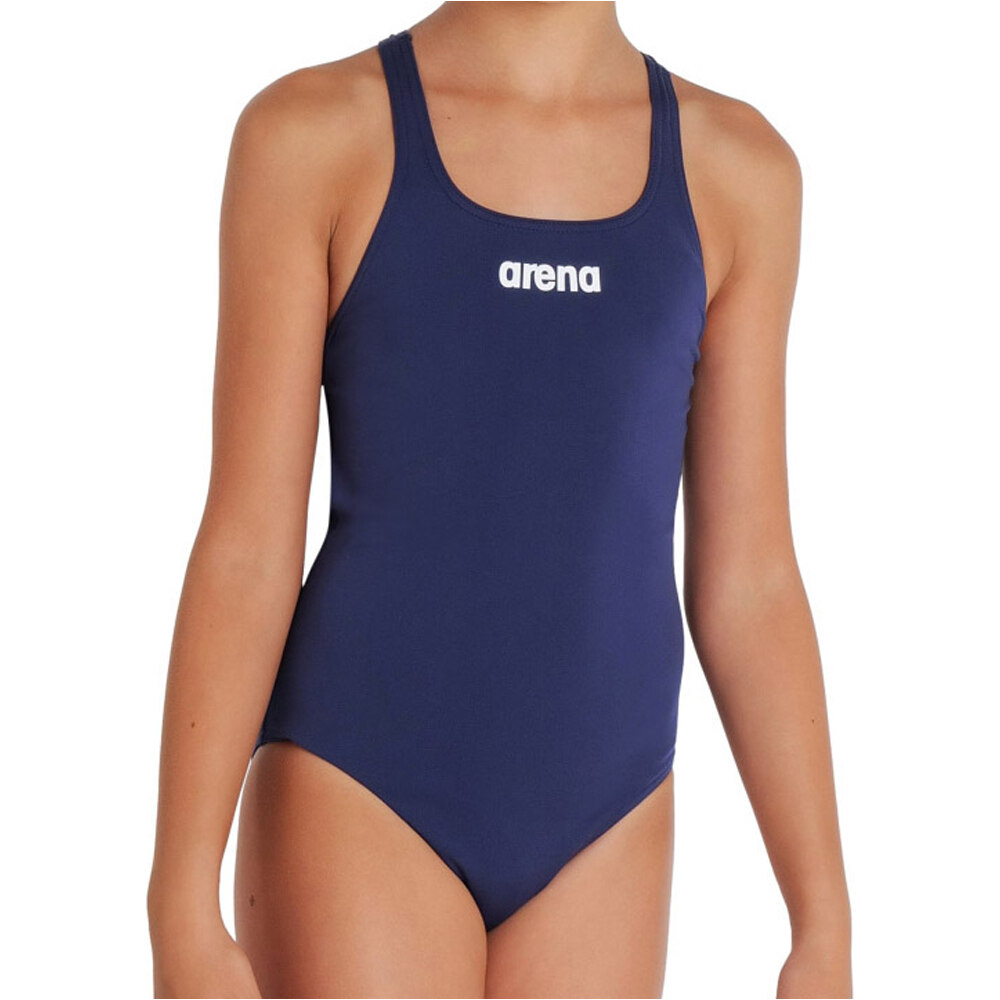 Swim pro solid l bañador natación niña Marino (10)