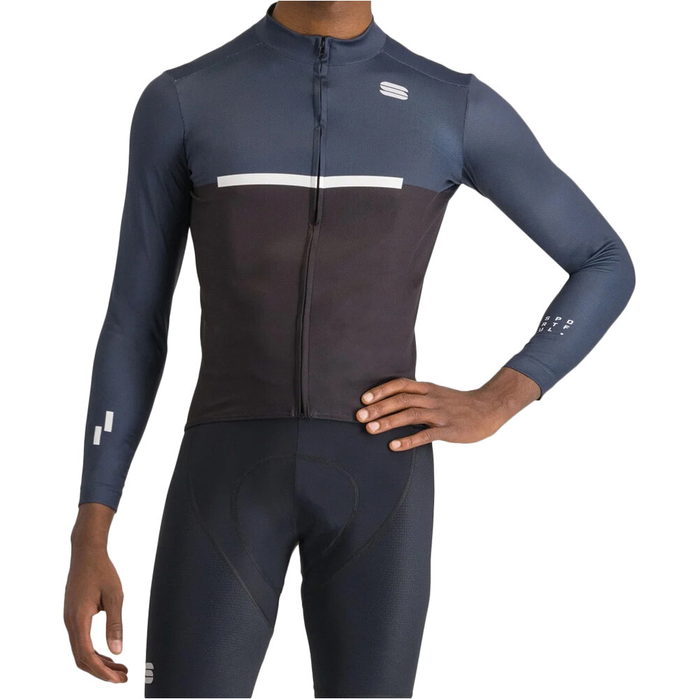 Pista thermal maillot manga larga hombre Azul