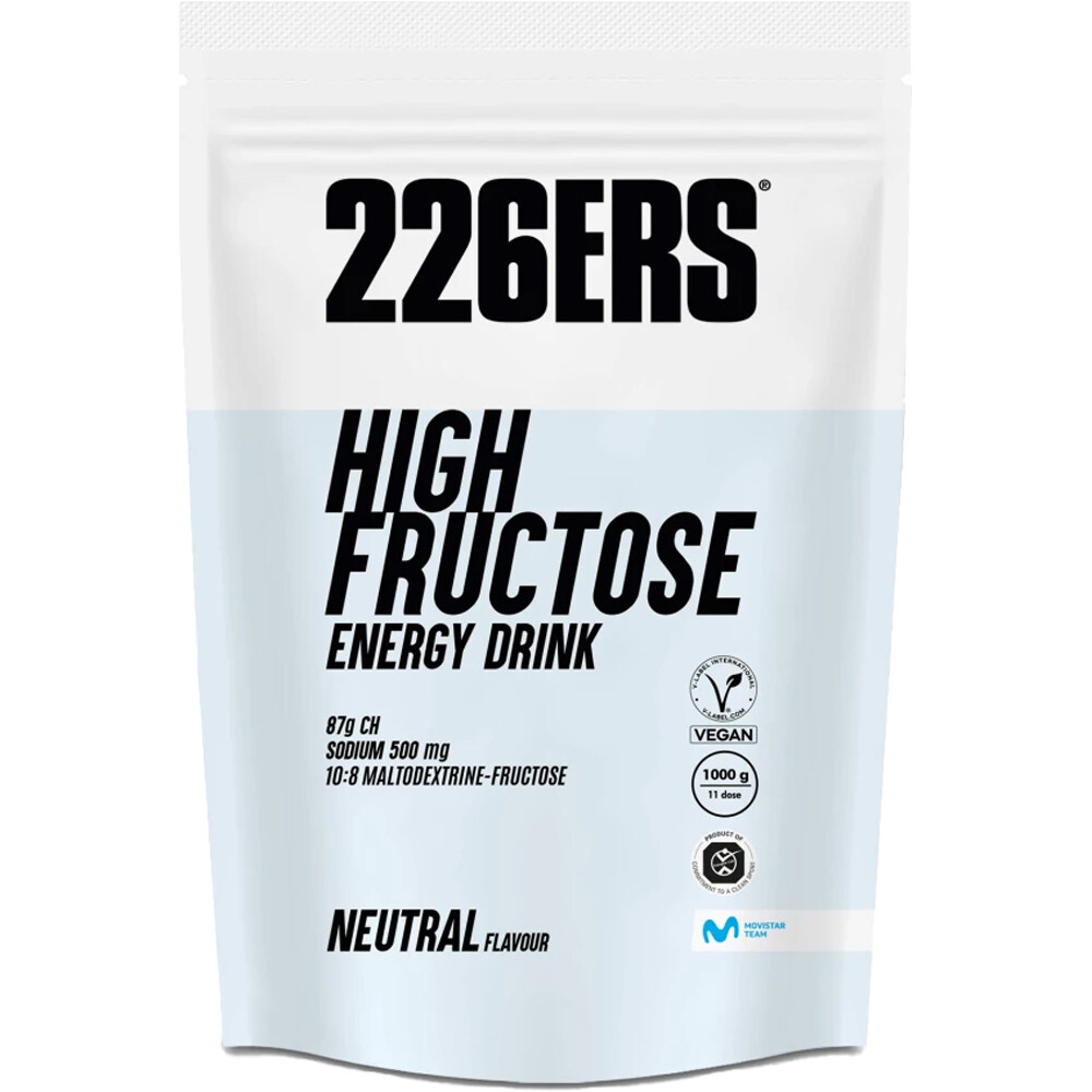 226ers Bebidas Energeticas HIGH FRUCTOSE ENERGY DRINK 1KG NEUTRO vista frontal