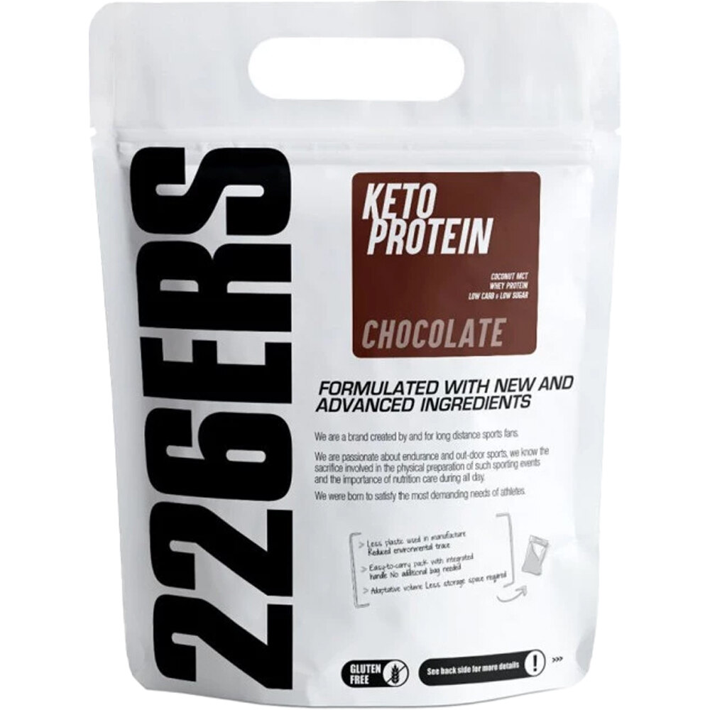 226ers Bebidas Proteicas KETO PROTEIN 0,5KG CHOCOLATE vista frontal