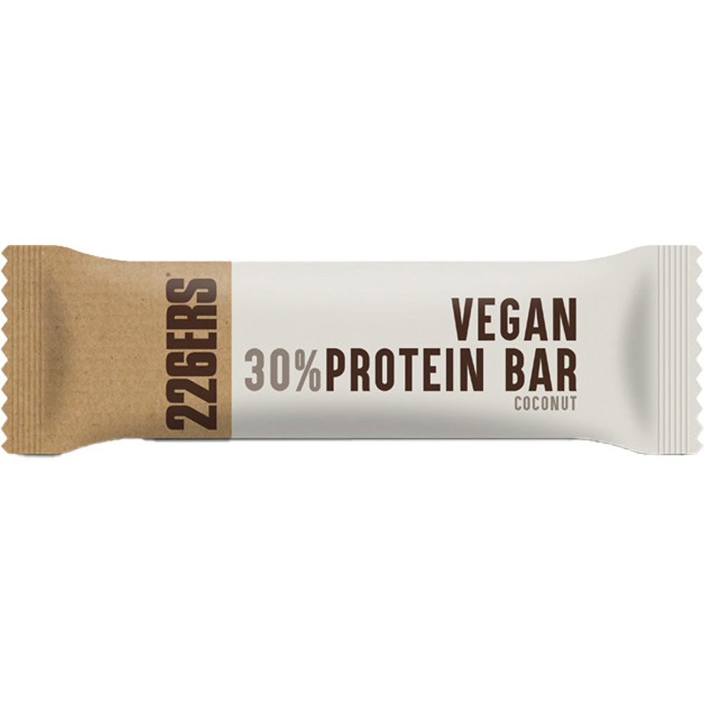 226ers barritas energéticas VEGAN PROTEIN BAR 40g COCONUT vista frontal