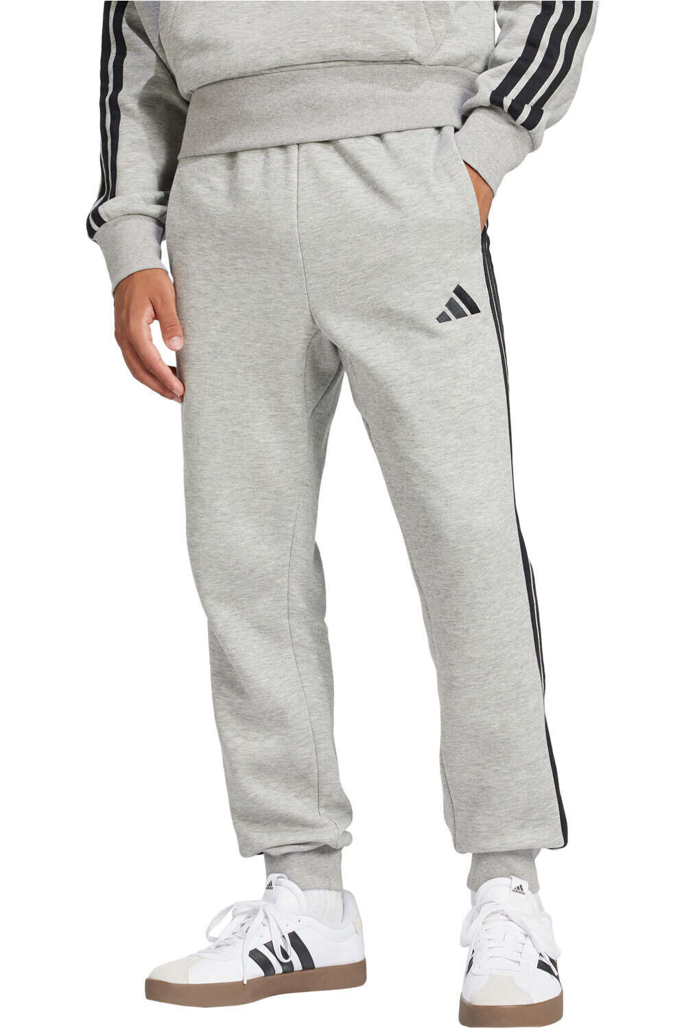 Essentials 3 stripes pantalón hombre Gris (L)