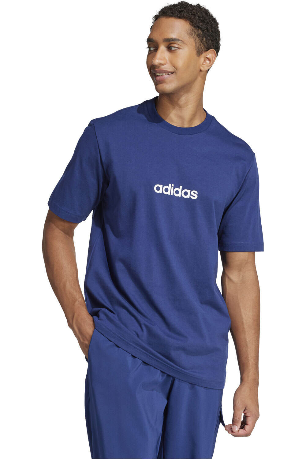 Essentials linear camiseta manga corta hombre Marino (XS)