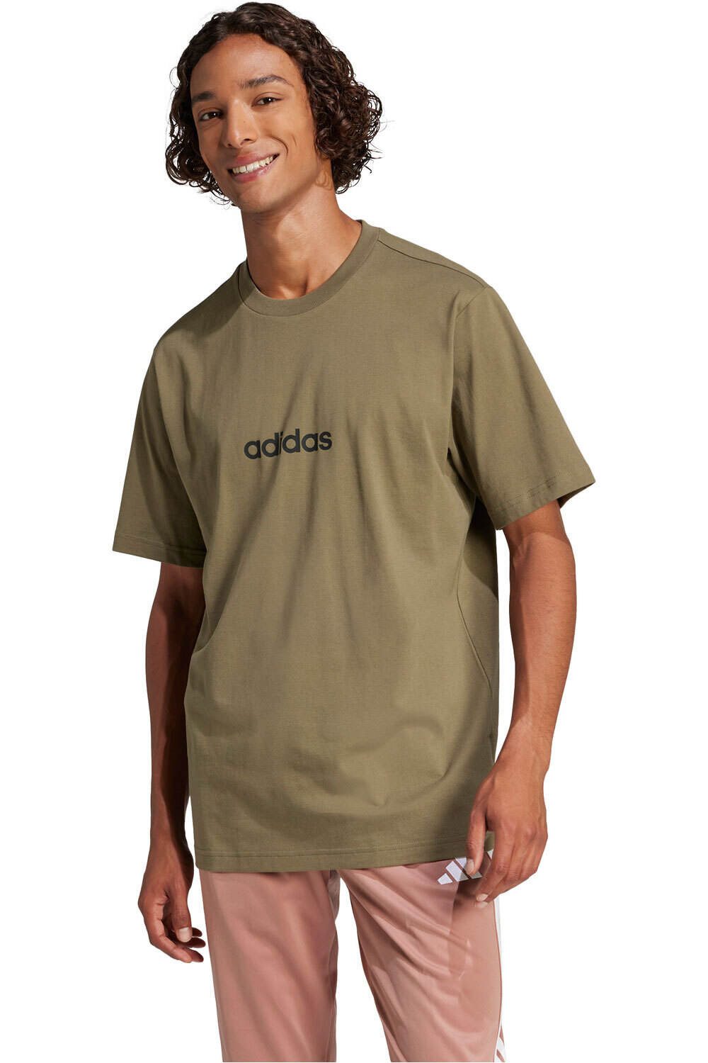 Essentials linear camiseta manga corta hombre Verde (XL)