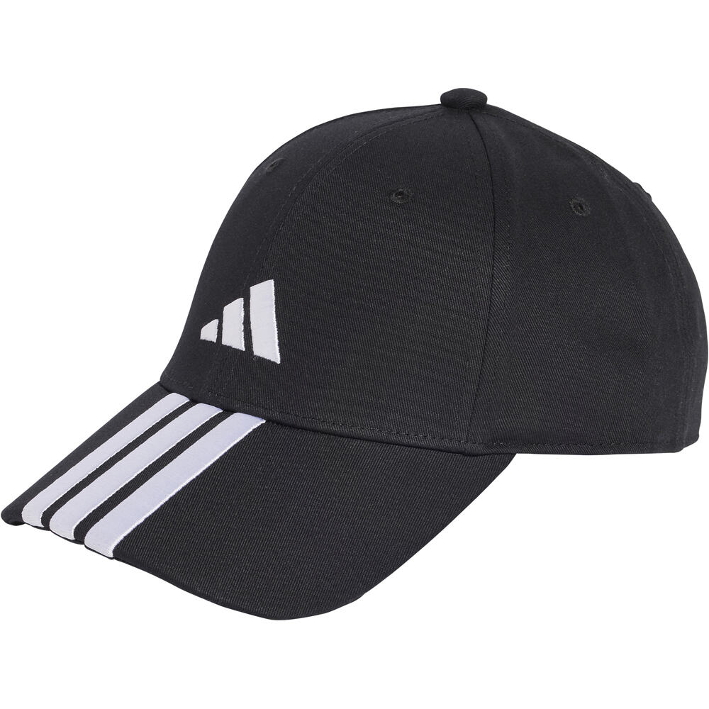 Baseball 3 stripes visera lona Negro (OSFC)