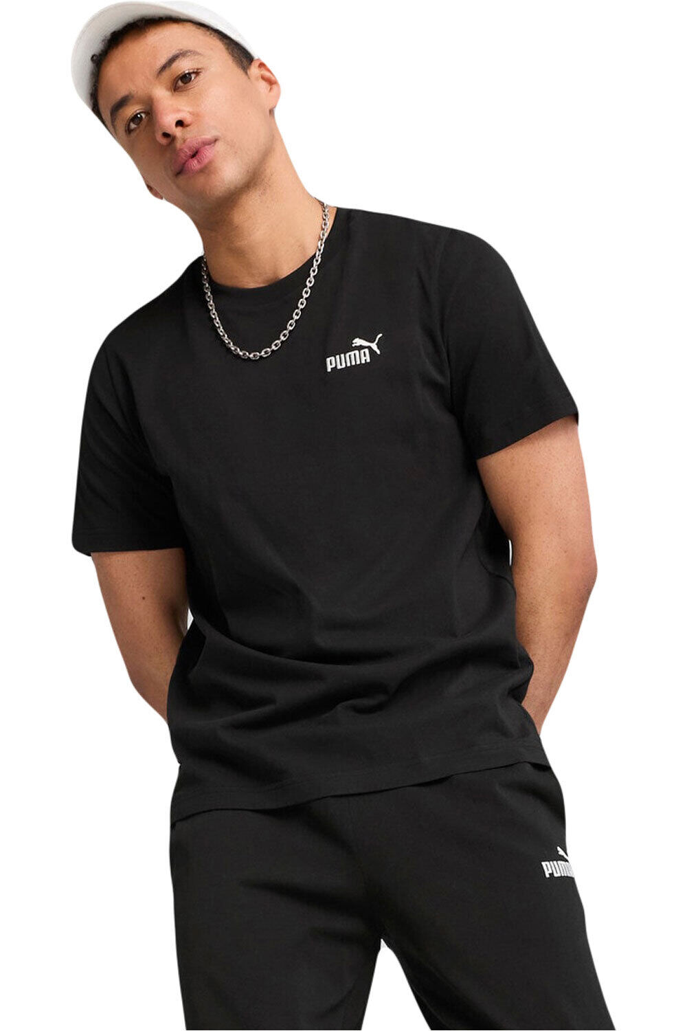 Essentials small logo camiseta manga corta hombre Negro (XL)
