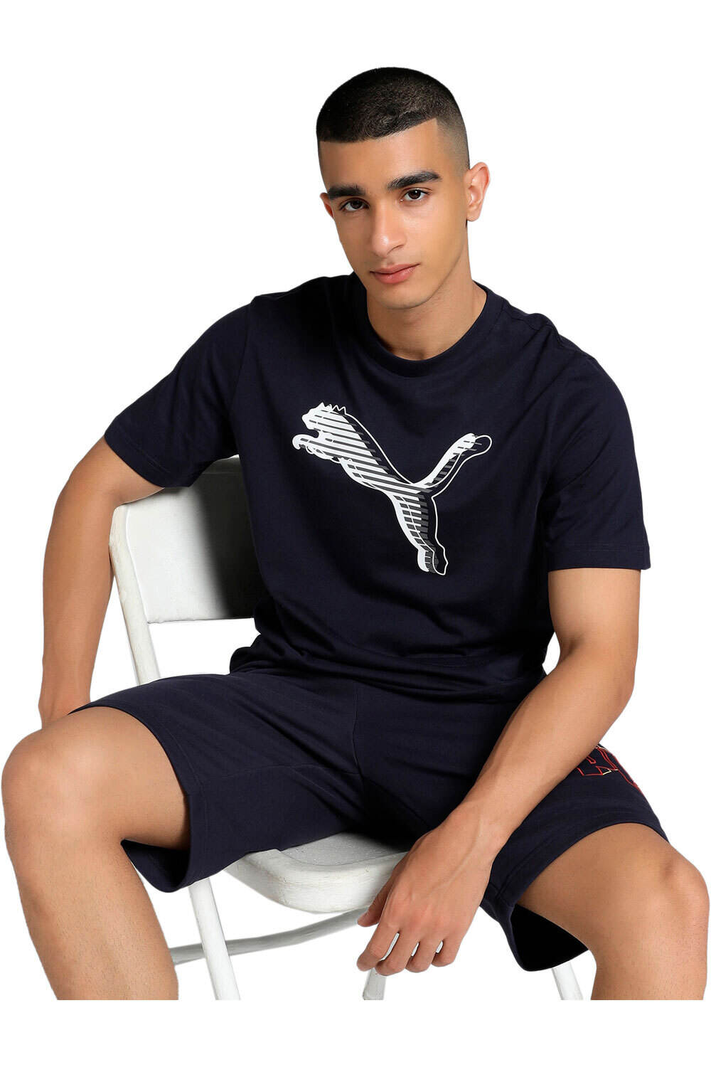 Graphics cat logo camiseta manga corta hombre Marino (S)