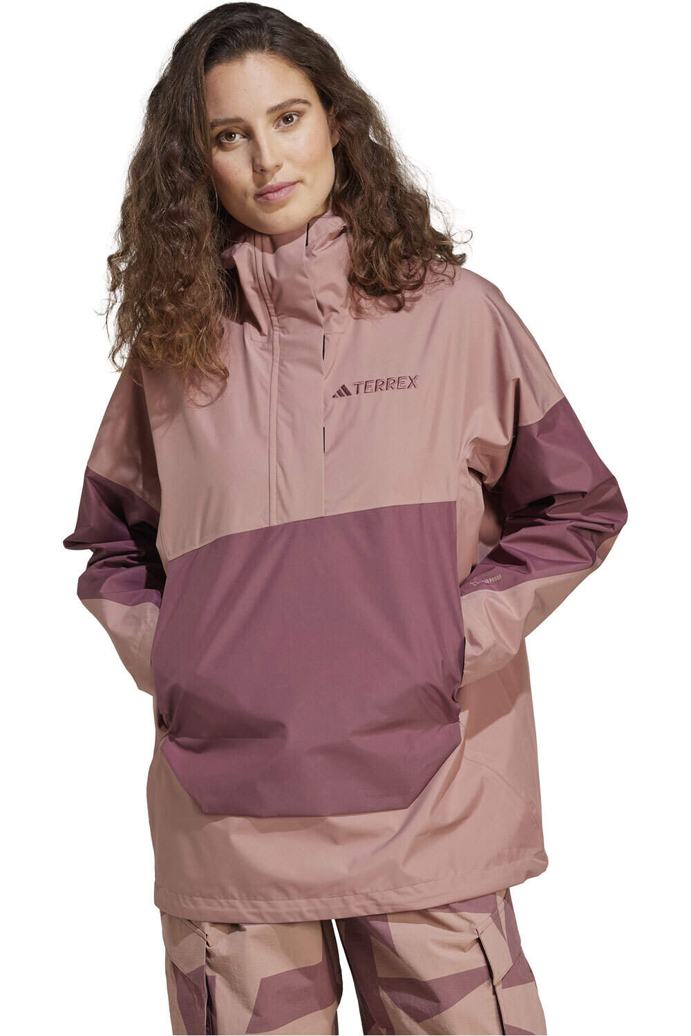 Terrex xploric 25 layer climaproof chaqueta impermeable mujer Morado (L)