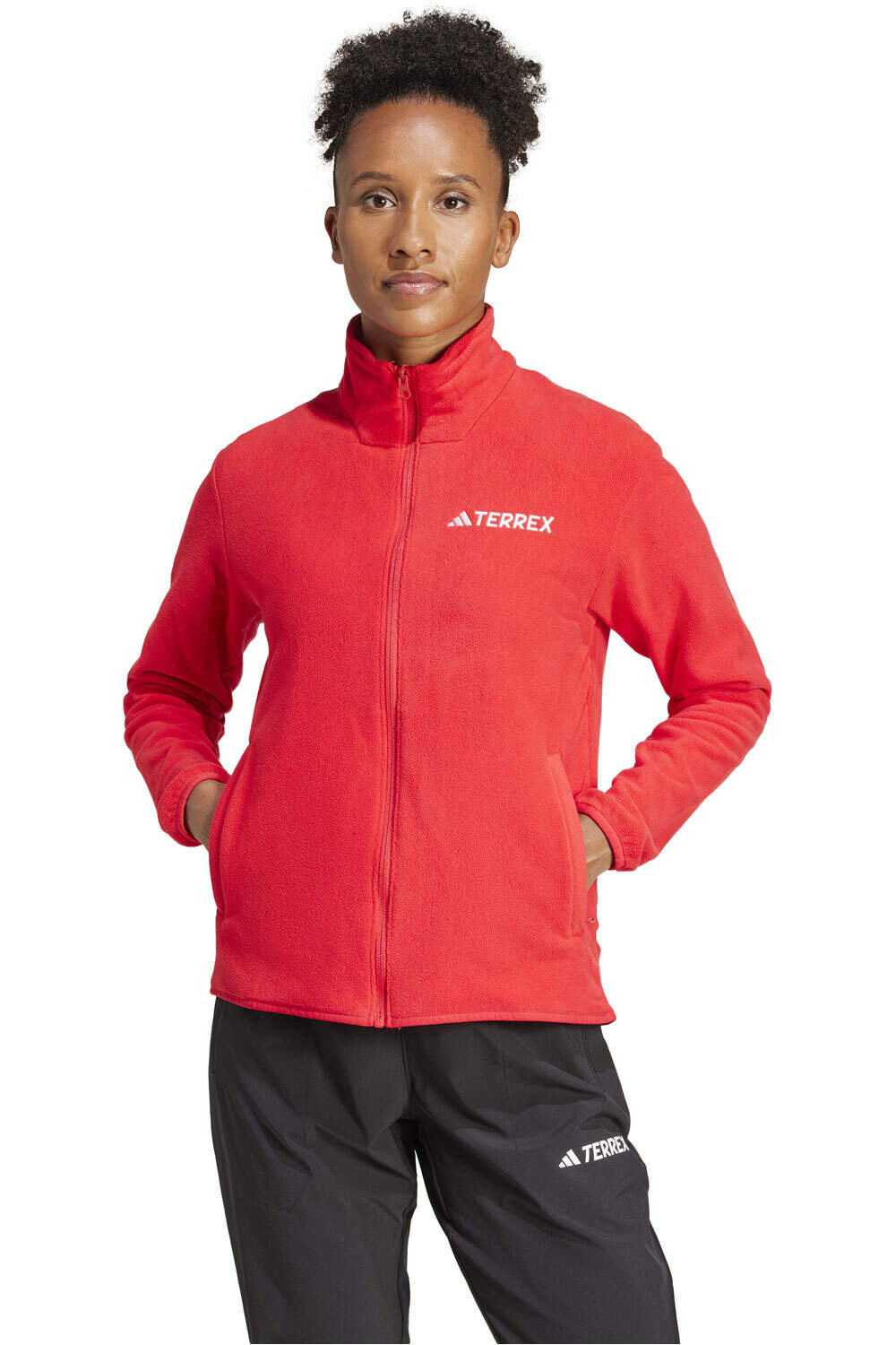 Terrex multi essentials forro polar mujer Rojo (M)
