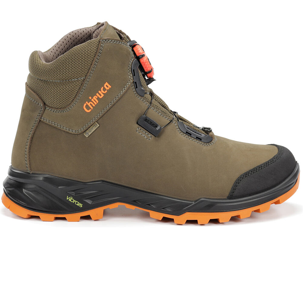 Alano force boa hi vis gore-tex bota montaña cuero hombre Verde (41)