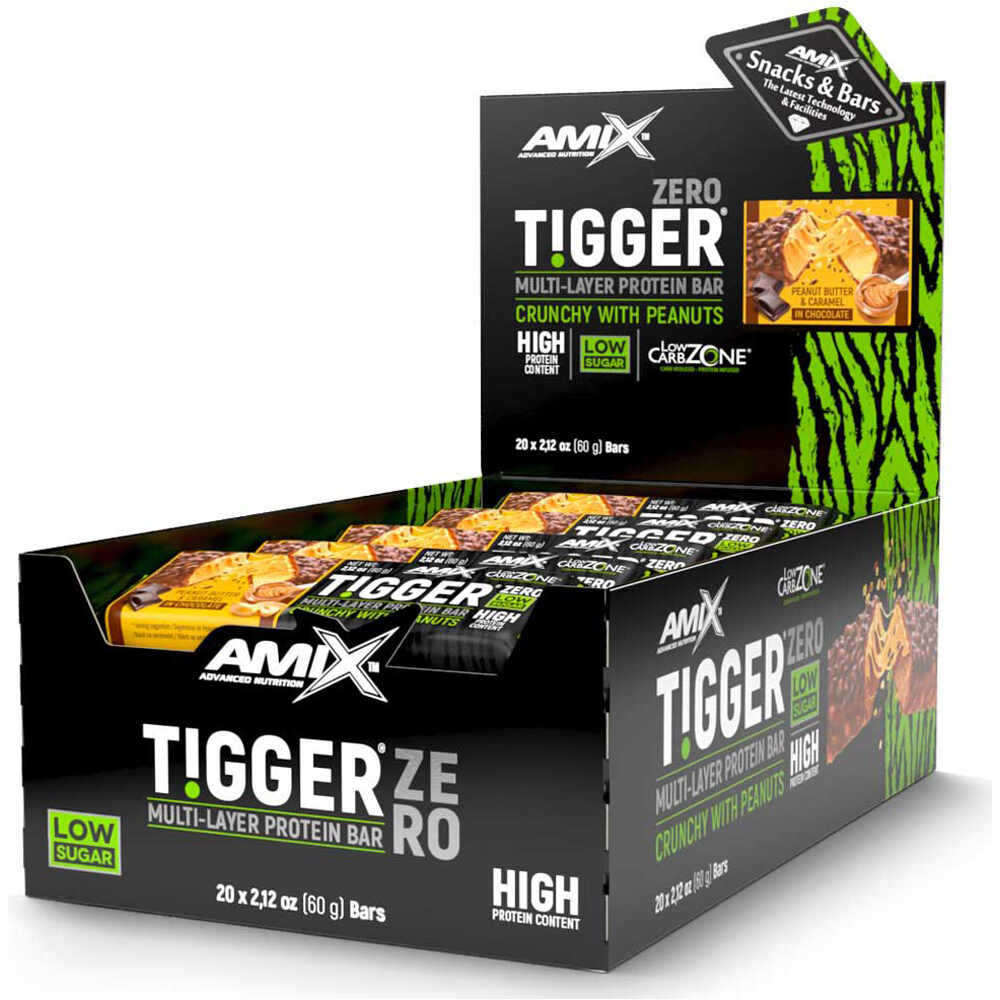 Amix Nutrition tigger zero protein bar 20x60 gr barritas energéticas
