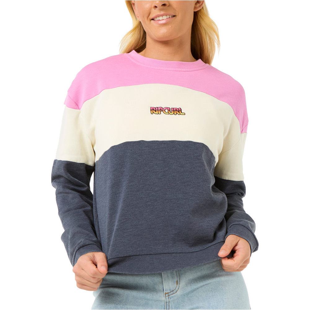 Las dalias colourblock sudadera mujer Marino (S)