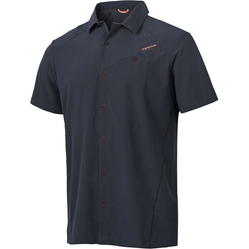 Gruvis air camisa montaña manga corta hombre Negro (XXL)