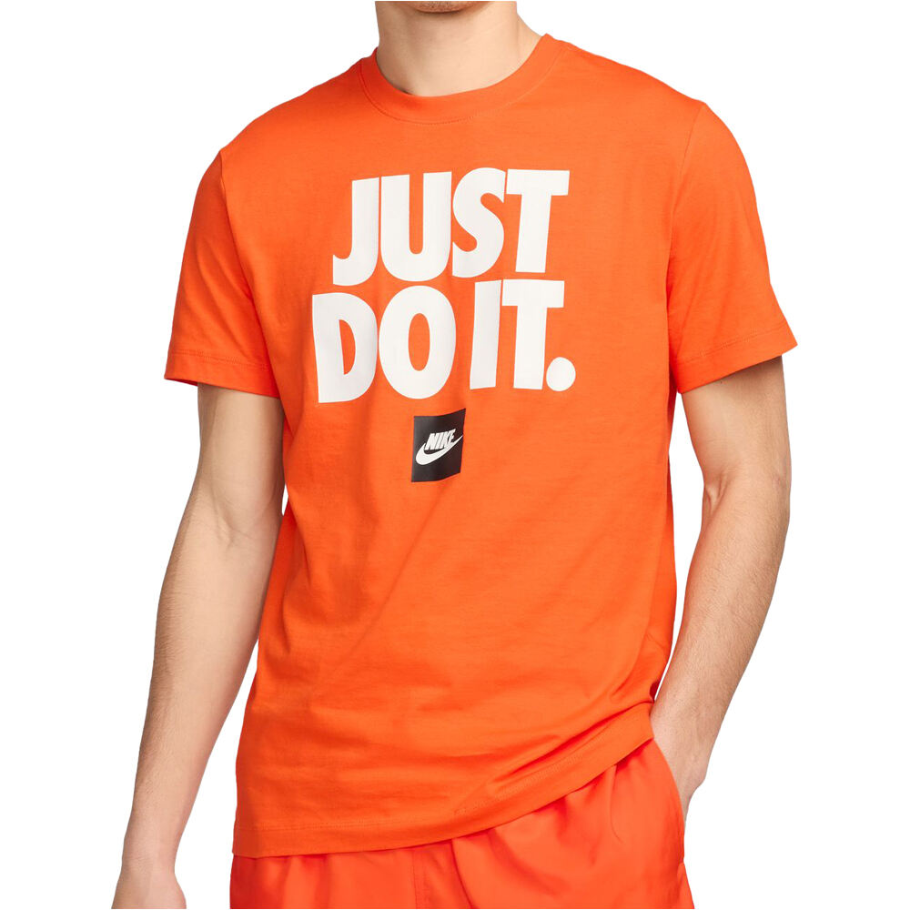 Sportswear fran just do it verbiage camiseta manga corta hombre Naranja (S)
