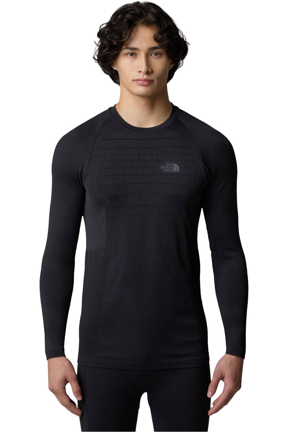Sport camiseta montaña manga larga hombre Negro (S)