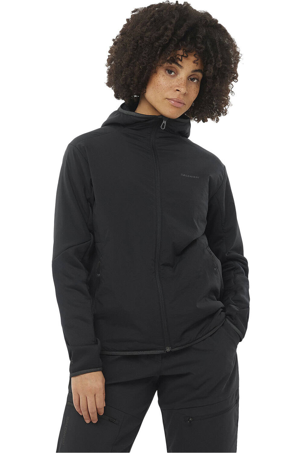 Outline hybrid forro polar mujer Negro