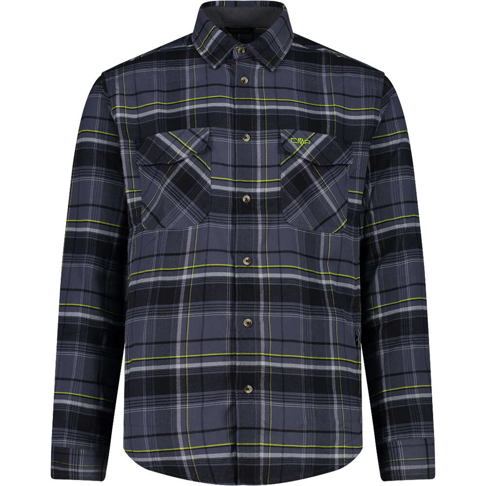 Man shirt camisa montaña manga larga hombre Gris (56)