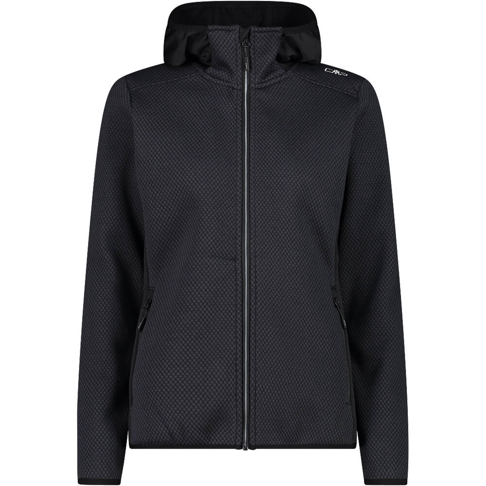 Woman jacket fix hood forro polar mujer Gris (34)