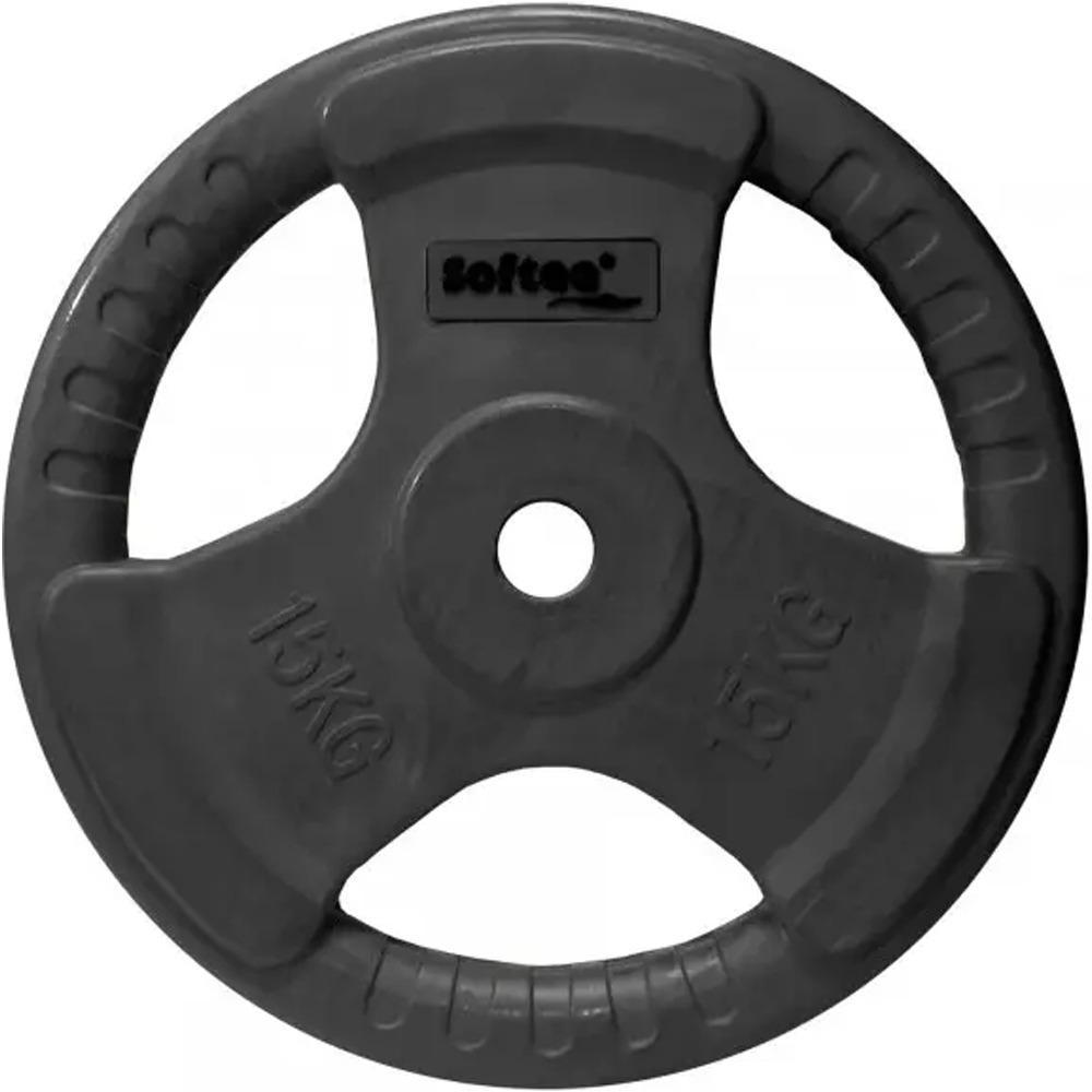 Softee disco caucho con agarre 15 kg disco pesas