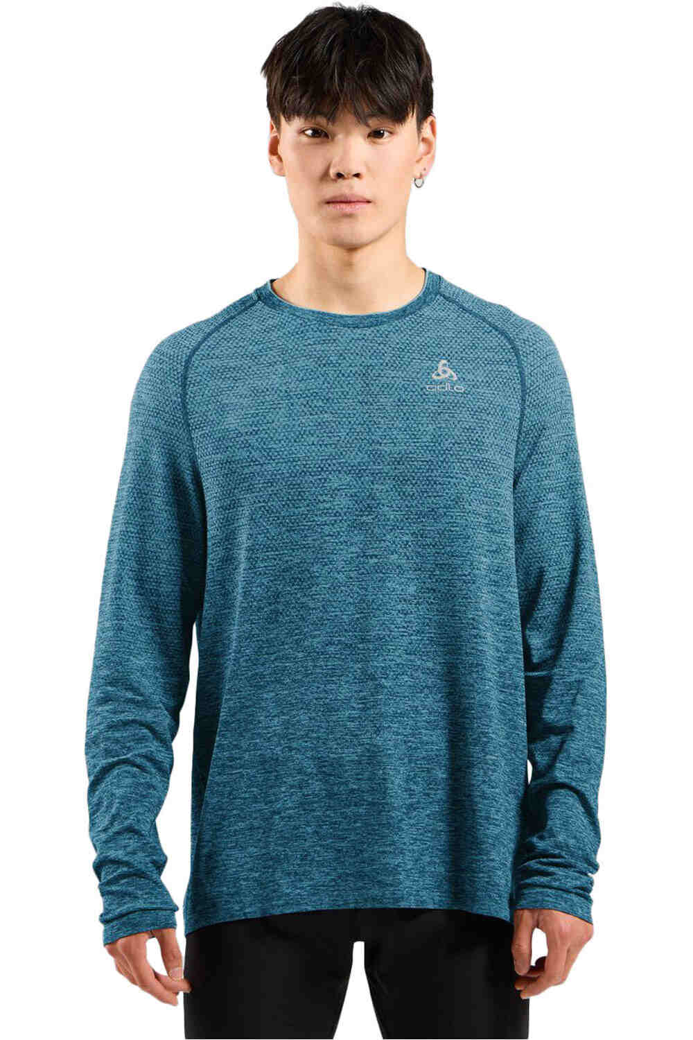Essential seamless camiseta técnica manga larga hombre Marino (XL)