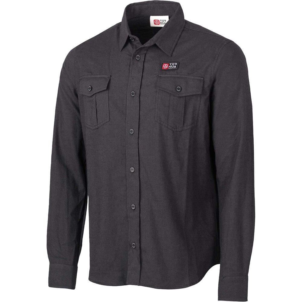 Cat cove camisa montaña manga larga hombre Negro (XXL)