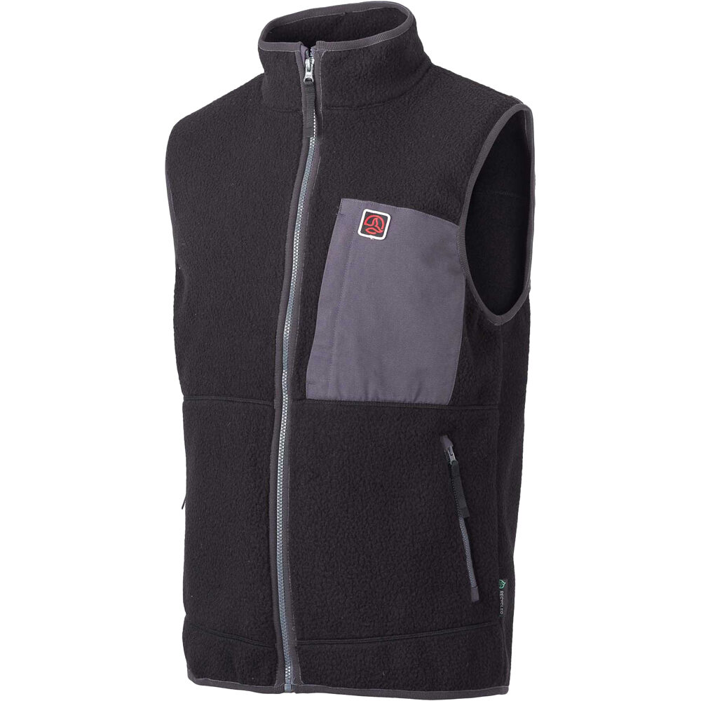 Mint brook chaleco polar hombre Negro (L)
