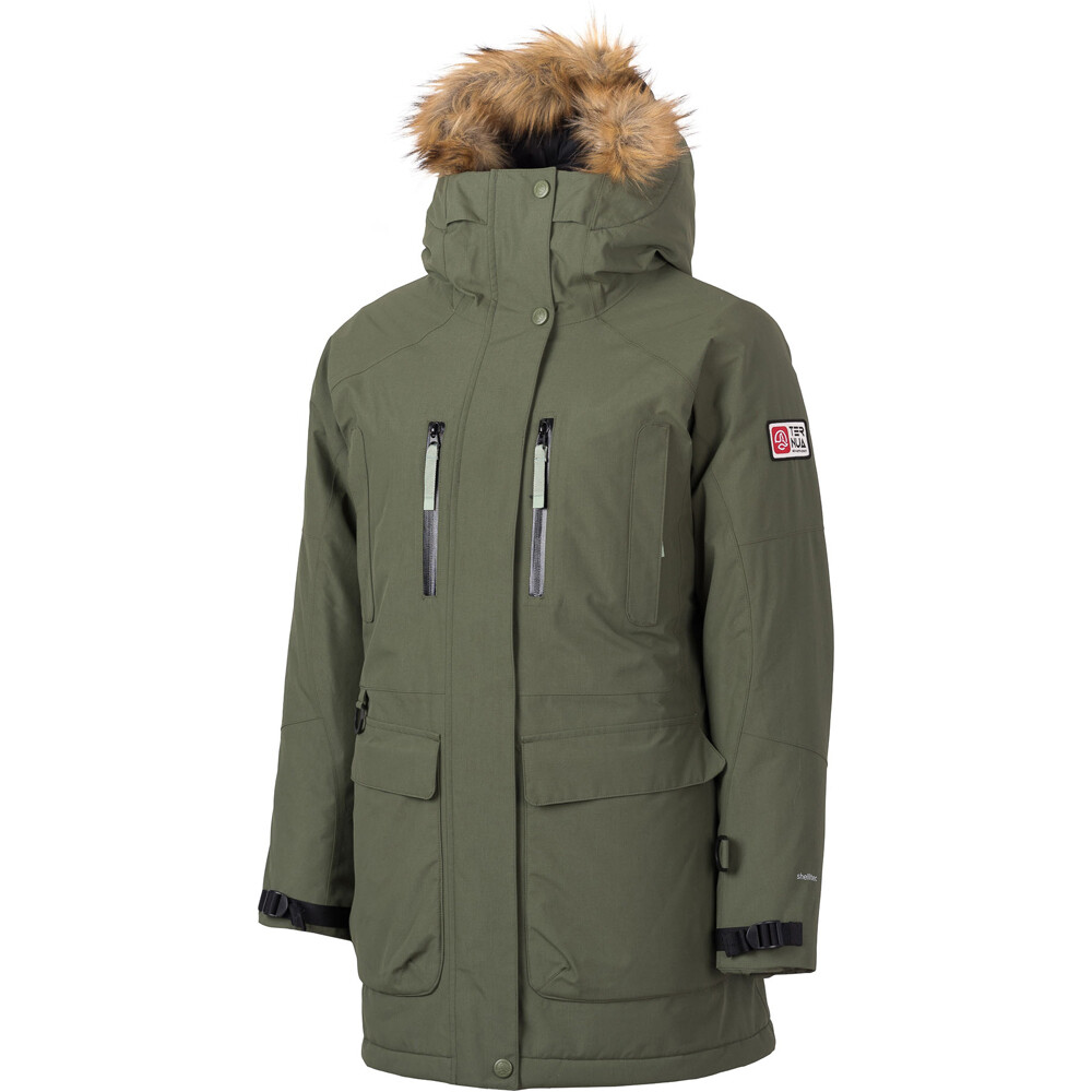 Nova terra chaqueta impermeable insulada mujer Verde (M)